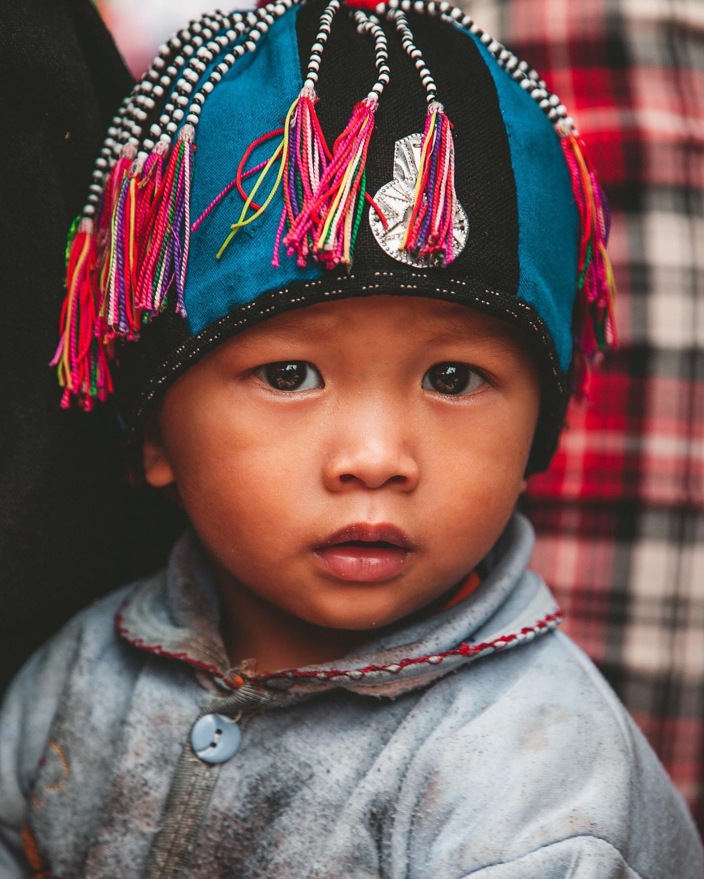 Hmong child at the Meo Vac market in Ha Giang, Vietnam.