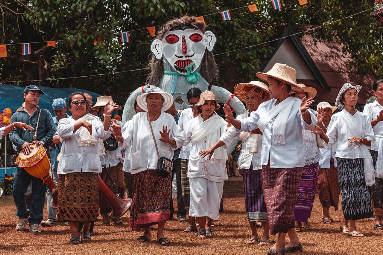 Phi Ta Khon Festival in Loei, Thailand.