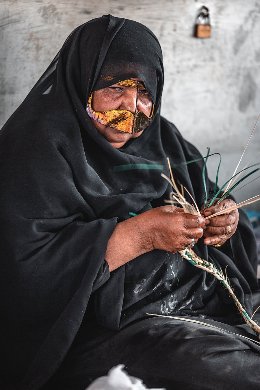 A woman wearing a burka at the Al Ain souk.