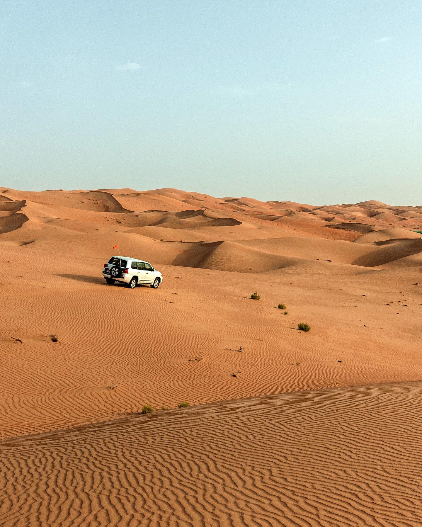 Dune basing in the Qasr Al Sarab desert, United Arab Emirates.
