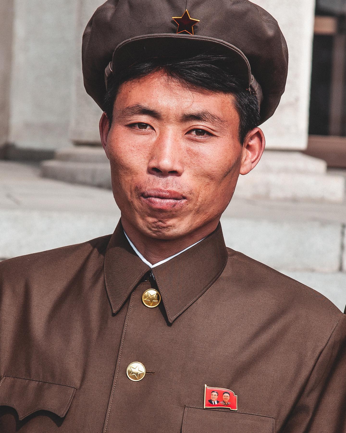A North Korean student (I think) in the city of Pyongsong.